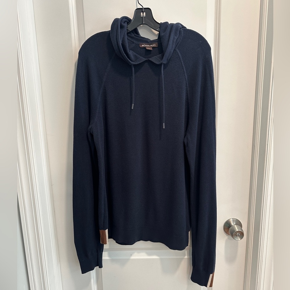 Michael Kors Navy Hooded Sweater